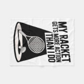 Couverture Polaire My Racket Gets More Action Than I Do Funny Badmint (Devant (Horizontal))