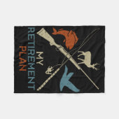 Couverture Polaire My Retirement Plan Hunting Fishing Hunter Grandfat (Devant (Horizontal))