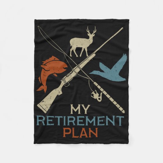 Couverture Polaire My Retirement Plan Hunting Fishing Hunter Grandfat (Devant)