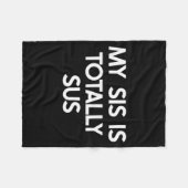 Couverture Polaire My Sister Is Totally Sus Funny For Sis Family Humo (Devant (Horizontal))
