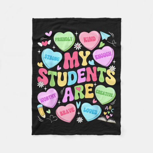 Couverture Polaire My Students Are Kind Strong Valentine Teacher Wome (Devant)
