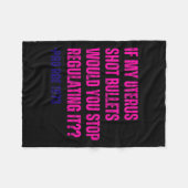 Couverture Polaire My Uterus Shot Bullets Pro Choice Feminist (Devant (Horizontal))
