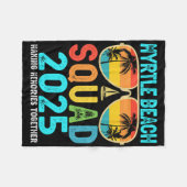 Couverture Polaire Myrtle Beach Squad 2025 Vacation Friends Family Ma (Devant (Horizontal))