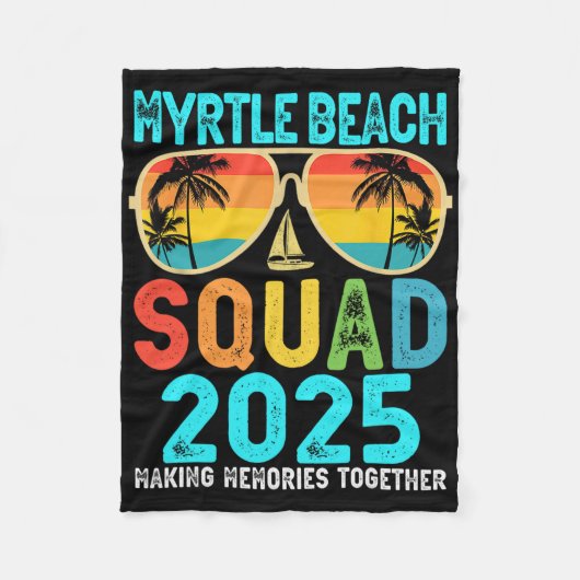 Couverture Polaire Myrtle Beach Squad 2025 Vacation Friends Family Ma (Devant)