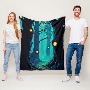 Couverture Polaire Mystère de la forêt Imaginaire foncé