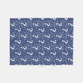 Couverture Polaire Mystère question marque énigme puzzle bleu (Devant (Horizontal))