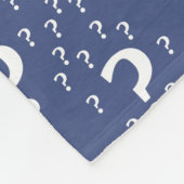 Couverture Polaire Mystère question marque énigme puzzle bleu (Coin)