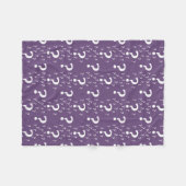 Couverture Polaire Mystère question marque énigme puzzle violet (Devant (Horizontal))