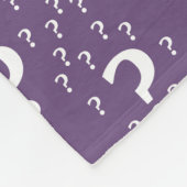 Couverture Polaire Mystère question marque énigme puzzle violet (Coin)