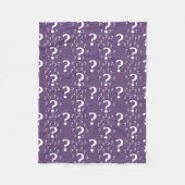 Couverture Polaire Mystère question marque énigme puzzle violet (Devant)