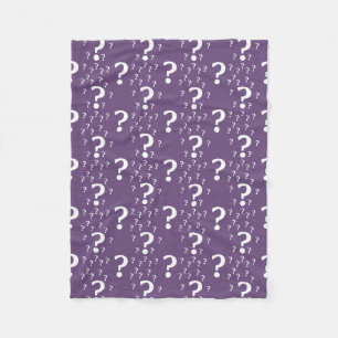 Couverture Polaire Mystère question marque énigme puzzle violet