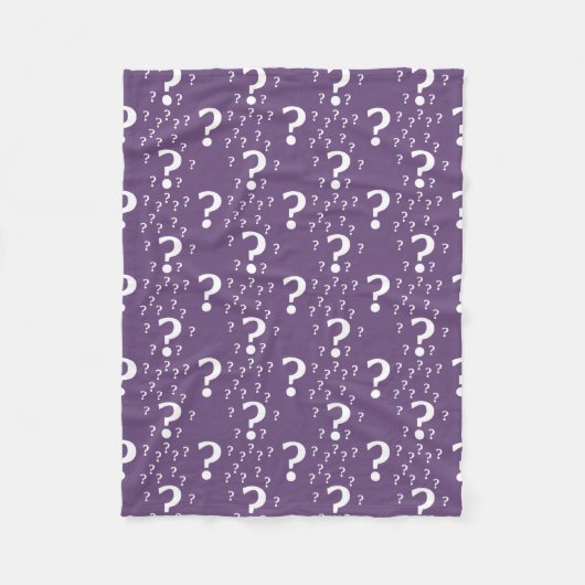 Couverture Polaire Mystère question marque énigme puzzle violet (Devant)
