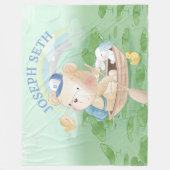 Couverture Polaire Mystérieux marécage + Bear Cub, Lapin et Oiseaux (Devant)