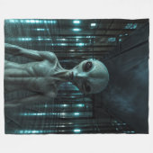 Couverture Polaire Mysterious Grey Alien (Devant (Horizontal))