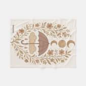 Couverture Polaire Mystic Moon Boho Rain Blanket | Add Text/Name (Devant (Horizontal))