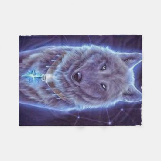Couverture Polaire Mystic Wolf (Devant (Horizontal))