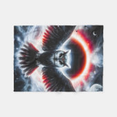 Couverture Polaire Mystical Cosmic Celestial Owl (Devant (Horizontal))