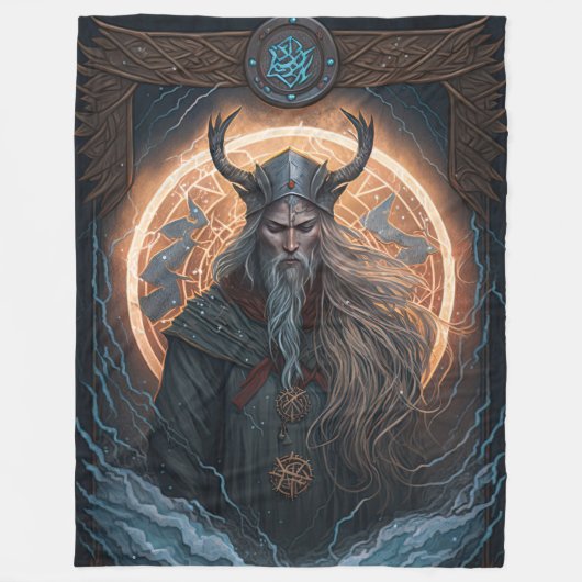 Couverture Polaire Mythologie Norse Odin Blanket (Devant)