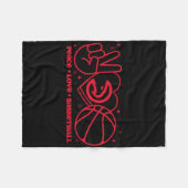 Couverture Polaire N Atlanta Hawks Peace Love Sketll (Devant (Horizontal))