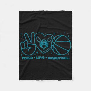 Couverture Polaire N Charlotte Hornets Paix Amour Crâne 
