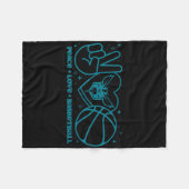 Couverture Polaire N Charlotte Hornets Peace Love Sketll  (Devant (Horizontal))