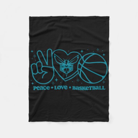 Couverture Polaire N Charlotte Hornets Peace Love Sketll  (Devant)