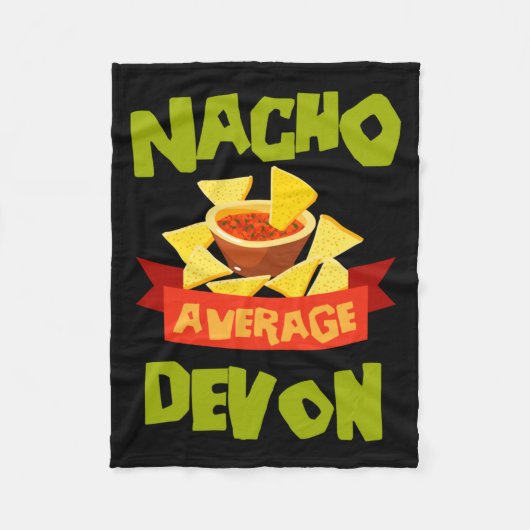 Couverture Polaire Nacho Average Devon drôle d'anniversaire personnal (Devant)