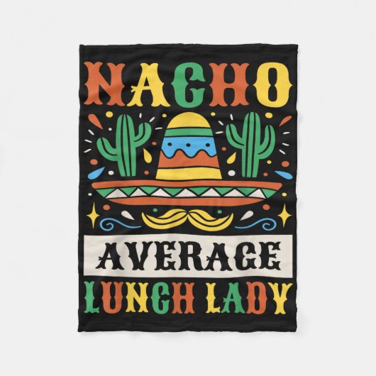 Couverture Polaire Nacho Average Lunch Lady Cinco De Mayo Mexicain  (Devant)