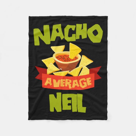Couverture Polaire Nacho Average Neil Funny Birthday Personalized (Devant)