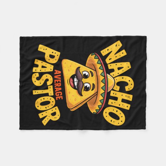 Couverture Polaire Nacho Average Pastor Funny Christian  (Devant (Horizontal))