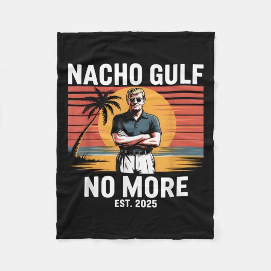 Couverture Polaire Nacho Golfe Plus drôle Vacances Trump 2025 Usa _ (Devant)