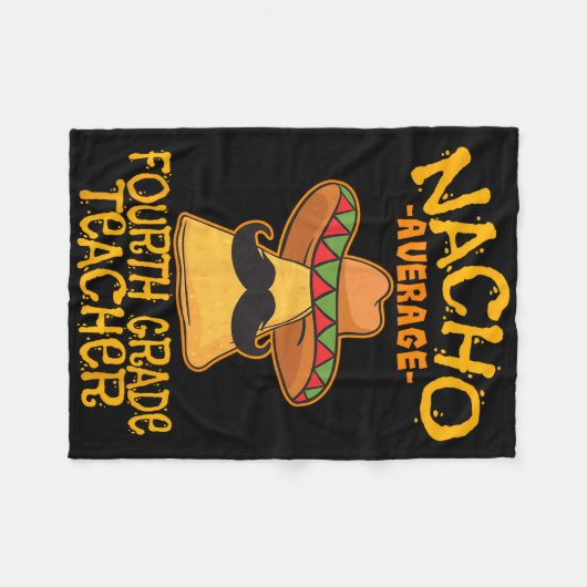 Couverture Polaire Nacho Moyenne 4e année Enseignant 4e année Cinco (Devant (Horizontal))