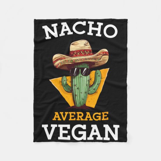 Couverture Polaire Nacho Moyenne Vegan Ami Fun Mexicain Plaisanterie (Devant)