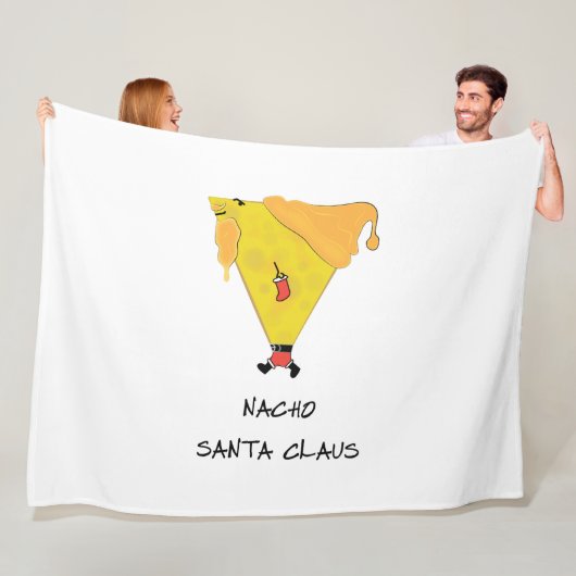 Couverture Polaire Nacho Santa Claus (En situation)