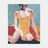 Couverture Polaire Nage vintage - maillot de bain jaune (Devant)