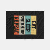 Couverture Polaire nager nager nager Cadeau de natation (Devant (Horizontal))