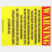 COUVERTURE POLAIRE N'ALIMENTEZ PAS LES PARACHUTISTES (Devant (Horizontal))