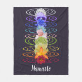 Couverture Polaire Namaste Citation Fleurs de Chakra Zen Spirituel (Devant)
