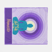 Couverture Polaire Namaste Citation Purple Zen Buddha Yoga Méditation (Devant (Horizontal))