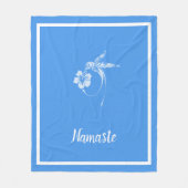 Couverture Polaire Namaste Citation White Hummingbird Flower Petal (Devant)