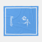 Couverture Polaire Namaste Citation White Hummingbird Flower Petal (Devant (Horizontal))