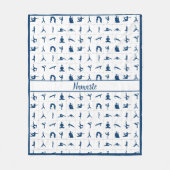 Couverture Polaire Namaste Citation Zen Yoga Lotus (Devant)