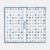 Couverture Polaire Namaste Citation Zen Yoga Lotus (Devant (Horizontal))