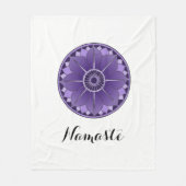 Couverture Polaire NAMASTE Fleur violette Spirituelle Lotus Mandala (Devant)