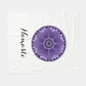 Couverture Polaire NAMASTE Fleur violette Spirituelle Lotus Mandala (Devant (Horizontal))
