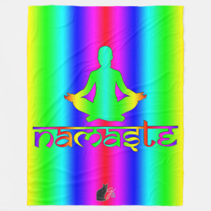 Couverture Polaire Namaste Intentions Arc-en-Ciel