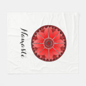 Couverture Polaire Namaste Moderne Mandala Rouge (Devant (Horizontal))