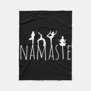 Couverture Polaire Namaste Postures de Yoga Zen Fitness Femmes Vêteme