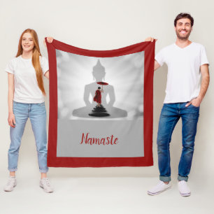 Couverture Polaire Namaste Yoga Bouddha Moine Métaphysique Spirituell