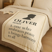 Couverture Polaire Name Meaning Art Fleece Blanket